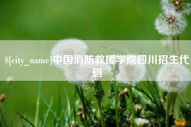 宿州中国消防救援学院四川招生代码