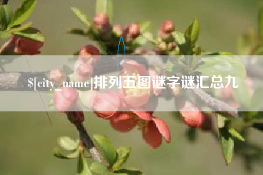 宿州排列五图谜字谜汇总九