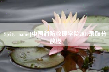 宿州中国消防救援学院2019录取分数线