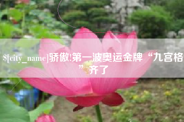 宿州骄傲!第一波奥运金牌“九宫格”齐了