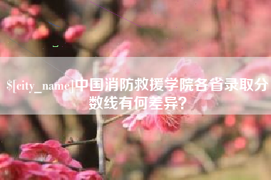 宿州中国消防救援学院各省录取分数线有何差异？