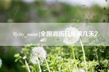 宿州全国消防日是第几天？