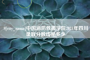 宿州中国消防救援学院2021年四川录取分数线是多少