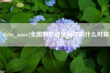 宿州全国消防日是每年的什么时候