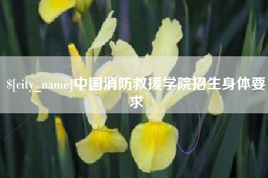 宿州中国消防救援学院招生身体要求