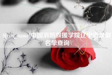 宿州中国消防救援学院辽宁省录取名单查询