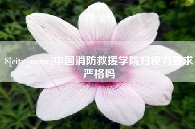 宿州中国消防救援学院对视力要求严格吗