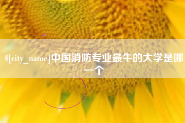 宿州中国消防专业最牛的大学是哪一个