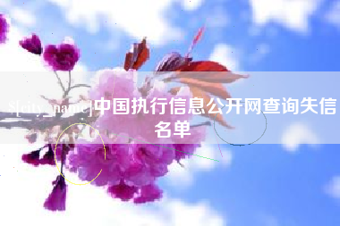 宿州中国执行信息公开网查询失信名单