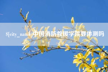 宿州中国消防救援学院要体测吗