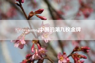 宿州中国的第九枚金牌