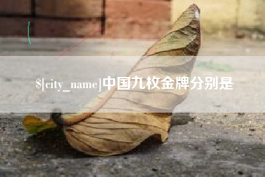 宿州中国九枚金牌分别是