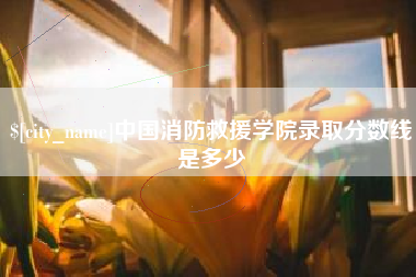 宿州中国消防救援学院录取分数线是多少