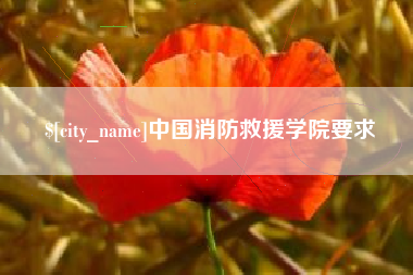 宿州中国消防救援学院要求