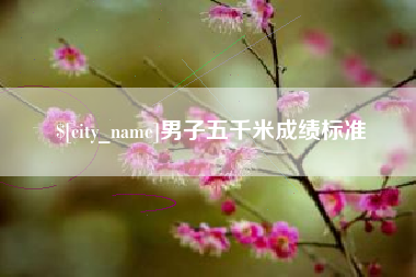 宿州男子五千米成绩标准