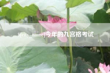 宿州今年的九宫格考试