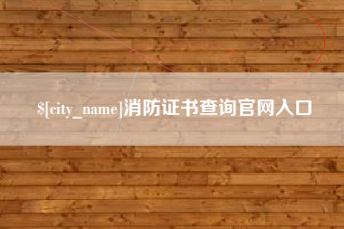 宿州消防证书查询官网入口