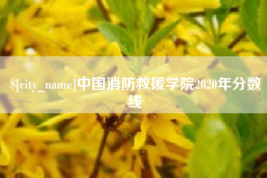 宿州中国消防救援学院2020年分数线