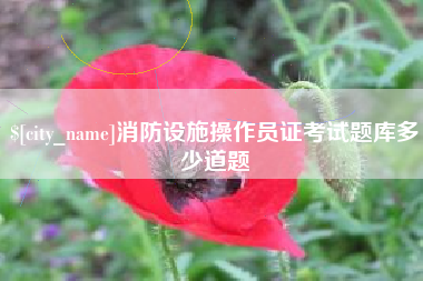 宿州消防设施操作员证考试题库多少道题